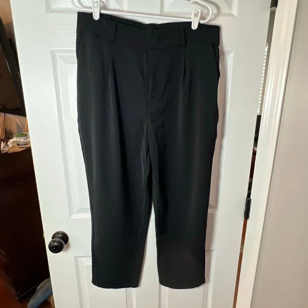 Halara Black High-Waisted Trouser Pants – Size XL (NWT)